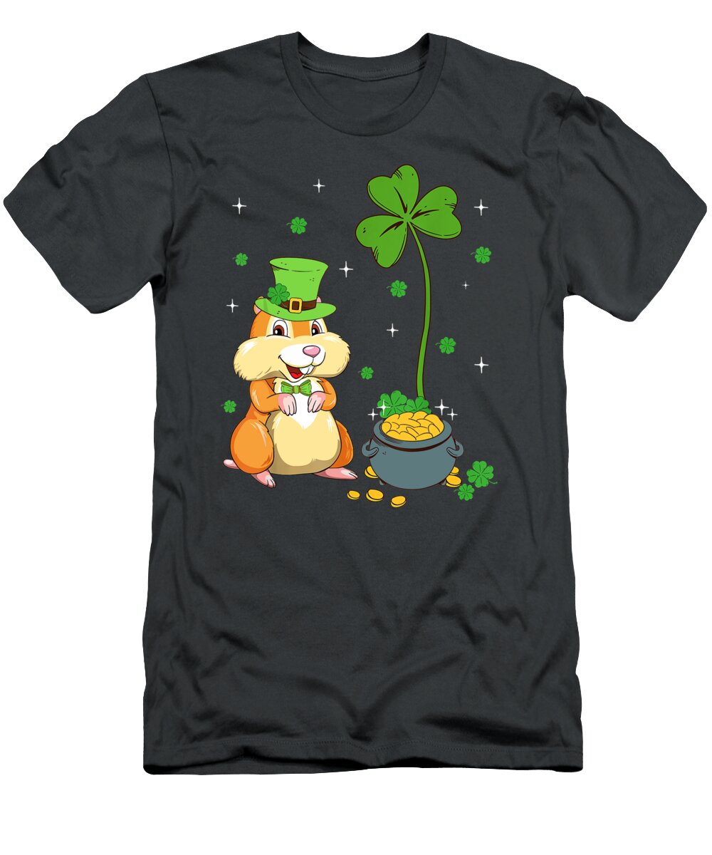 Shamrock Leprechaun Hamster St Patricks Day Julie Hurst T-Shirt