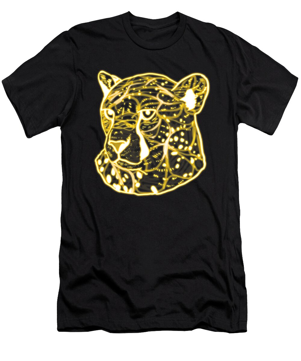 Shining Cheetah Head Abstract Art Big Cat Wild Animals Gift Dhbubble T-Shirt