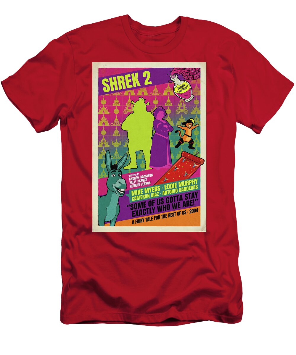 Shrek 2 Minimal Vintage Style Movie Poster High Quality Sampadart Gallery T-Shirt