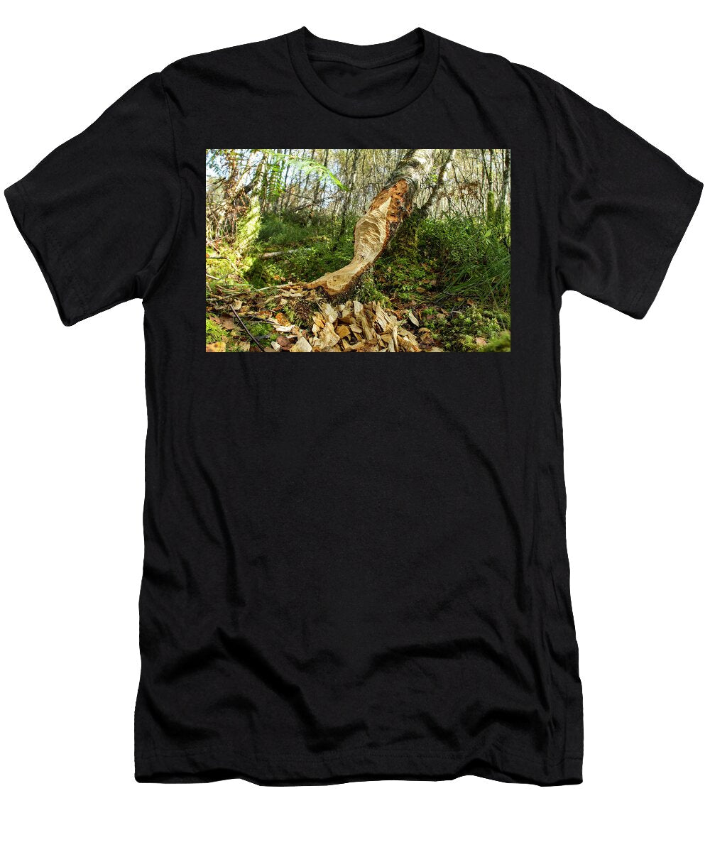 Signs of the Presence of European Beavers Including Chewed John Waters Natureplcom T-Shirt
