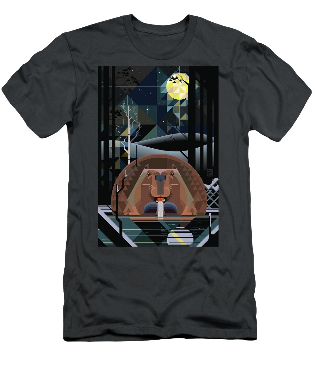 Silent Night Beaver Pond2022 Garth Glazier T-Shirt
