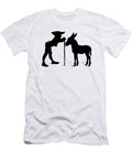 Silhouette with Male Figure and Donkey By Paul Konewka Paul Konewka T-Shirt