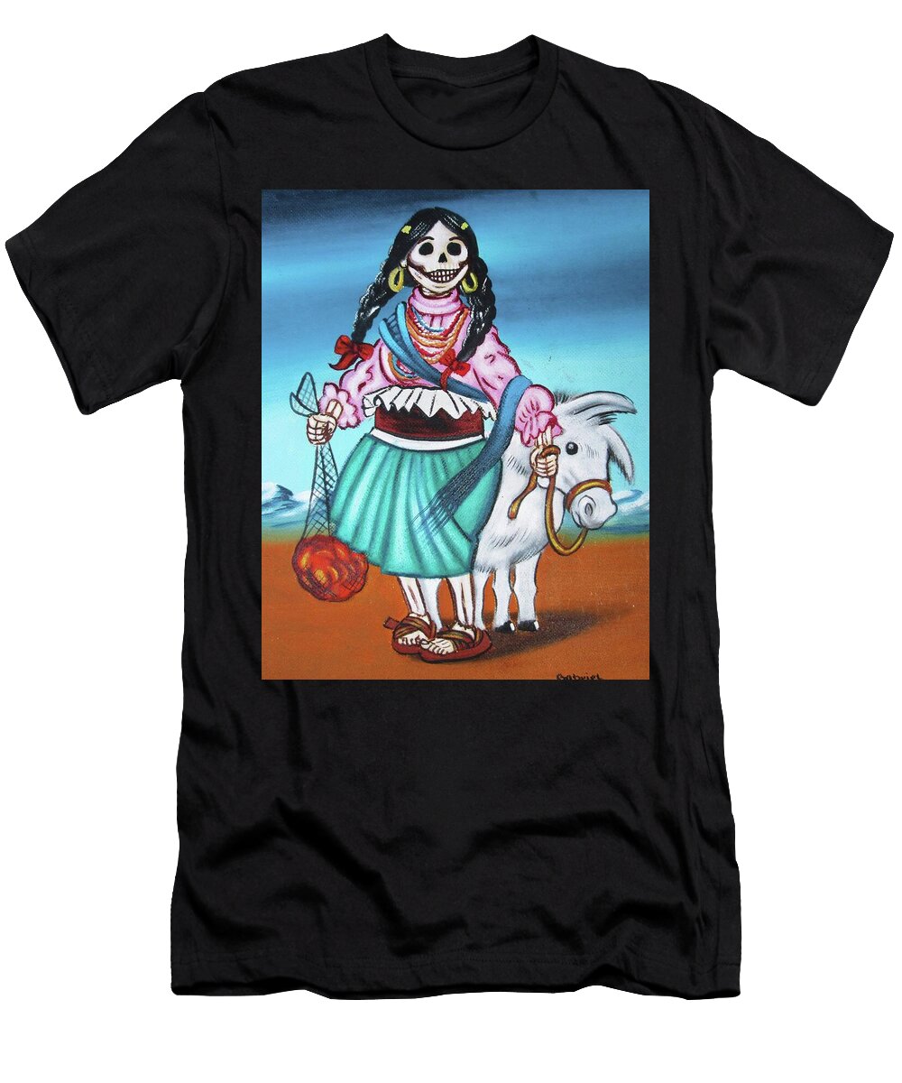 Skeletons with Pony After Jose Posada Sa47 Santos T-Shirt