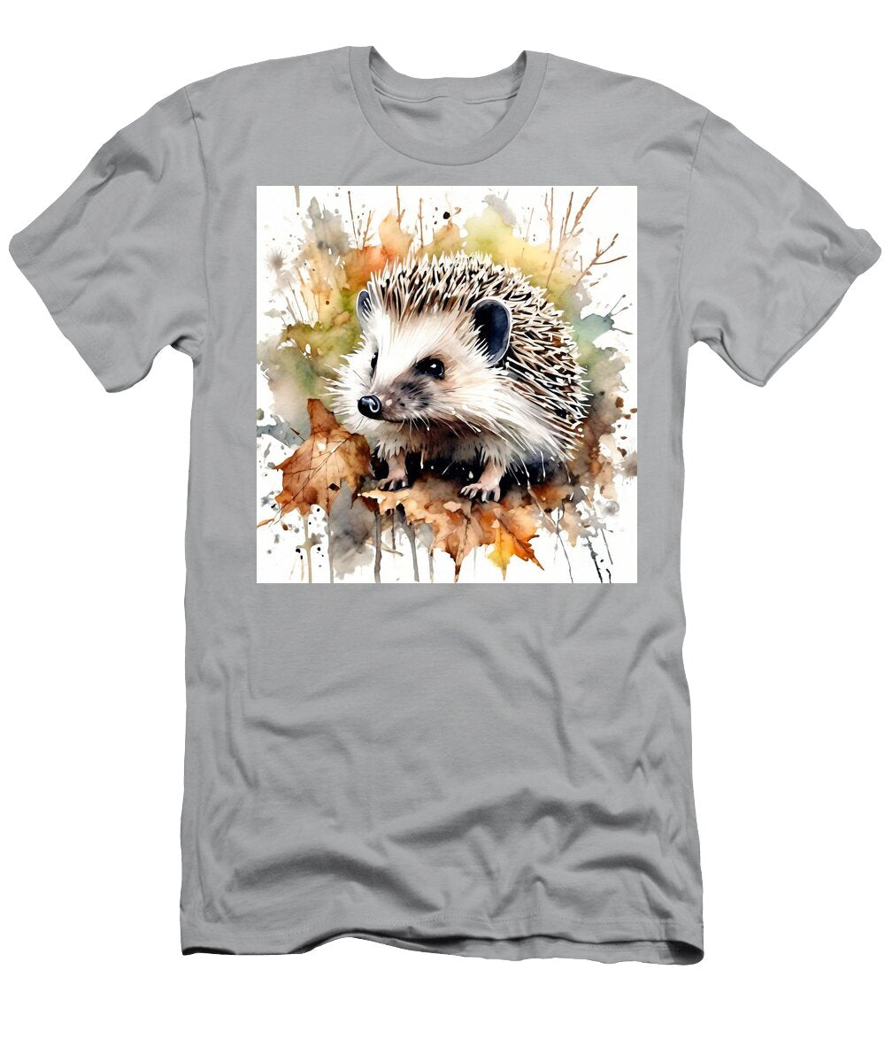Small Hedgehog Cute Animals Forest Inhabitants White Needles Rhys Jacobson T-Shirt