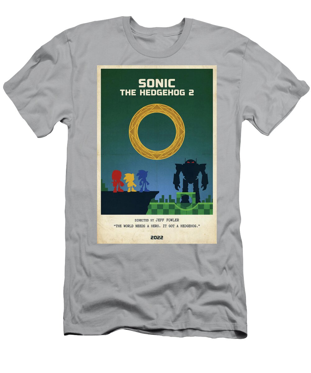 Sonic the Hedgehog 2 Minimal Movie Poster Retro Film Poster Vintage Sampadart Gallery T-Shirt