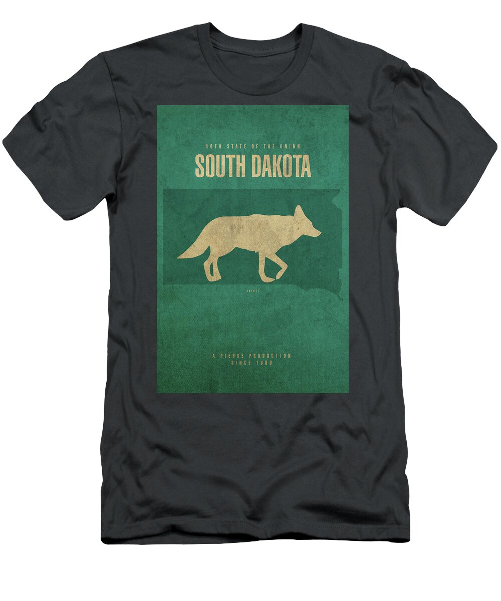 South Dakota State Facts Minimalist Movie Poster Art Design Turnpike T-Shirt