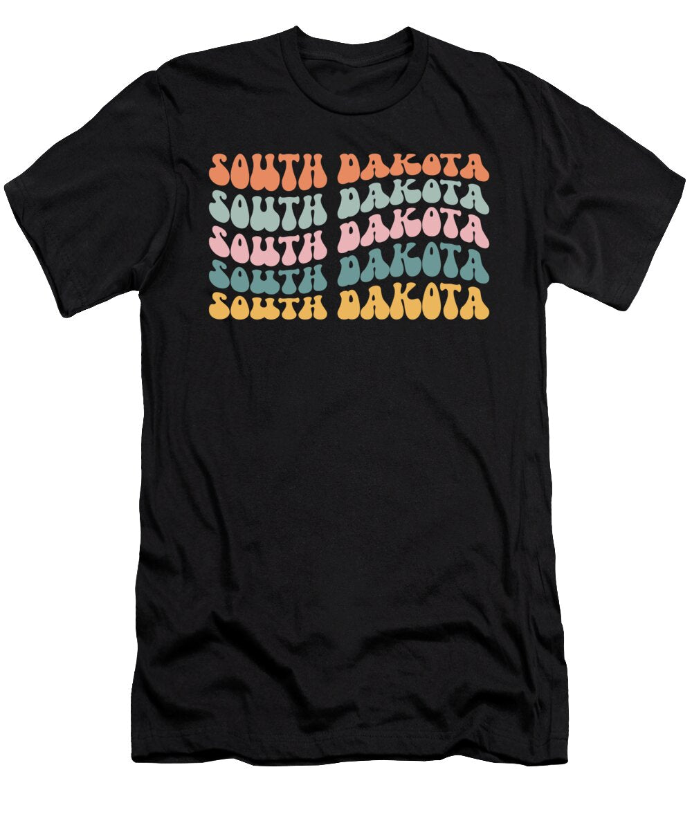 South Dakota State South Dakotan Pride Groovy Retro Vintage Jensen Cena T-Shirt