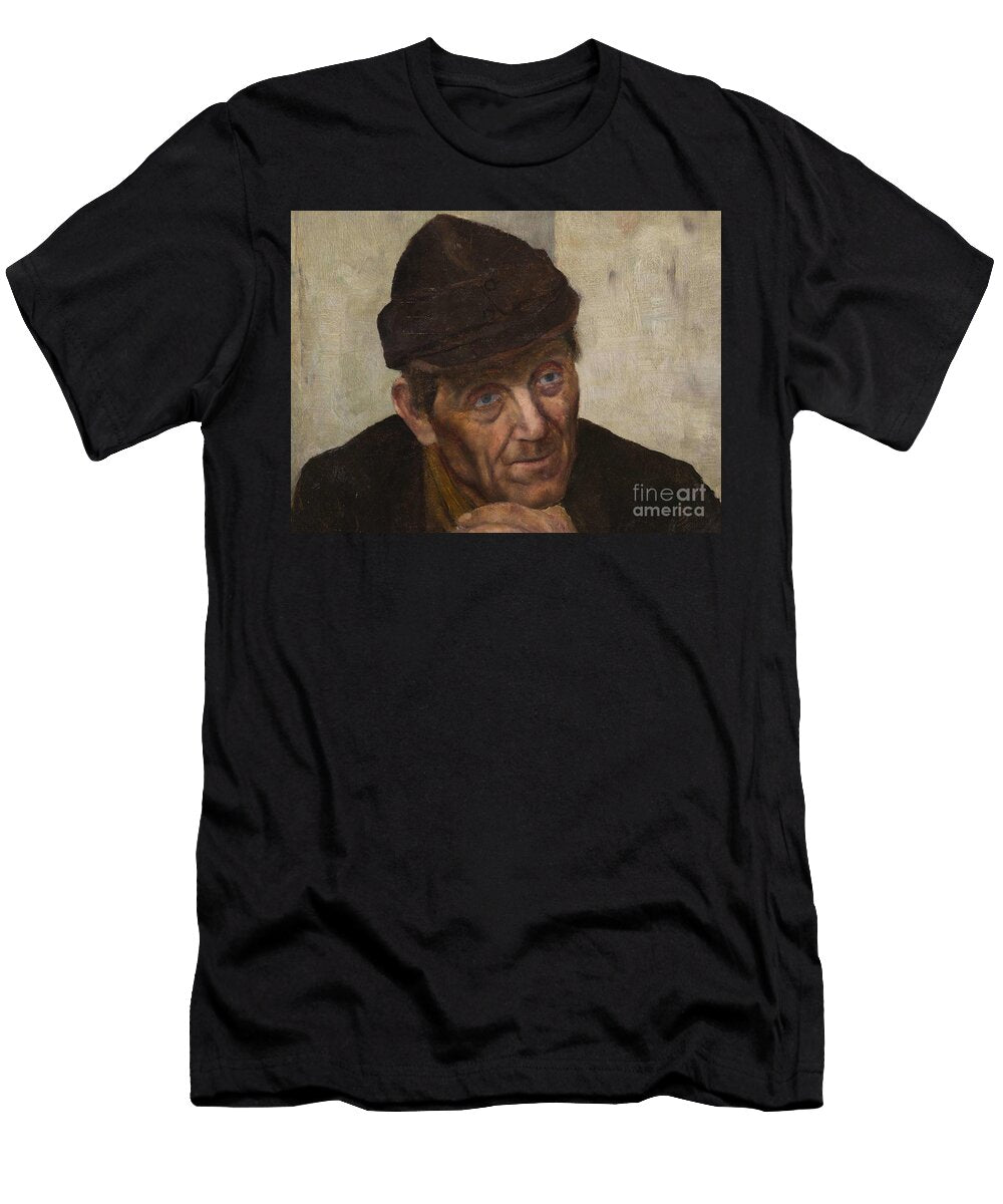 Spillar Jaroslav Pilsen 1869 1917 Dobrany Head of a Man Artistic Rifki T-Shirt