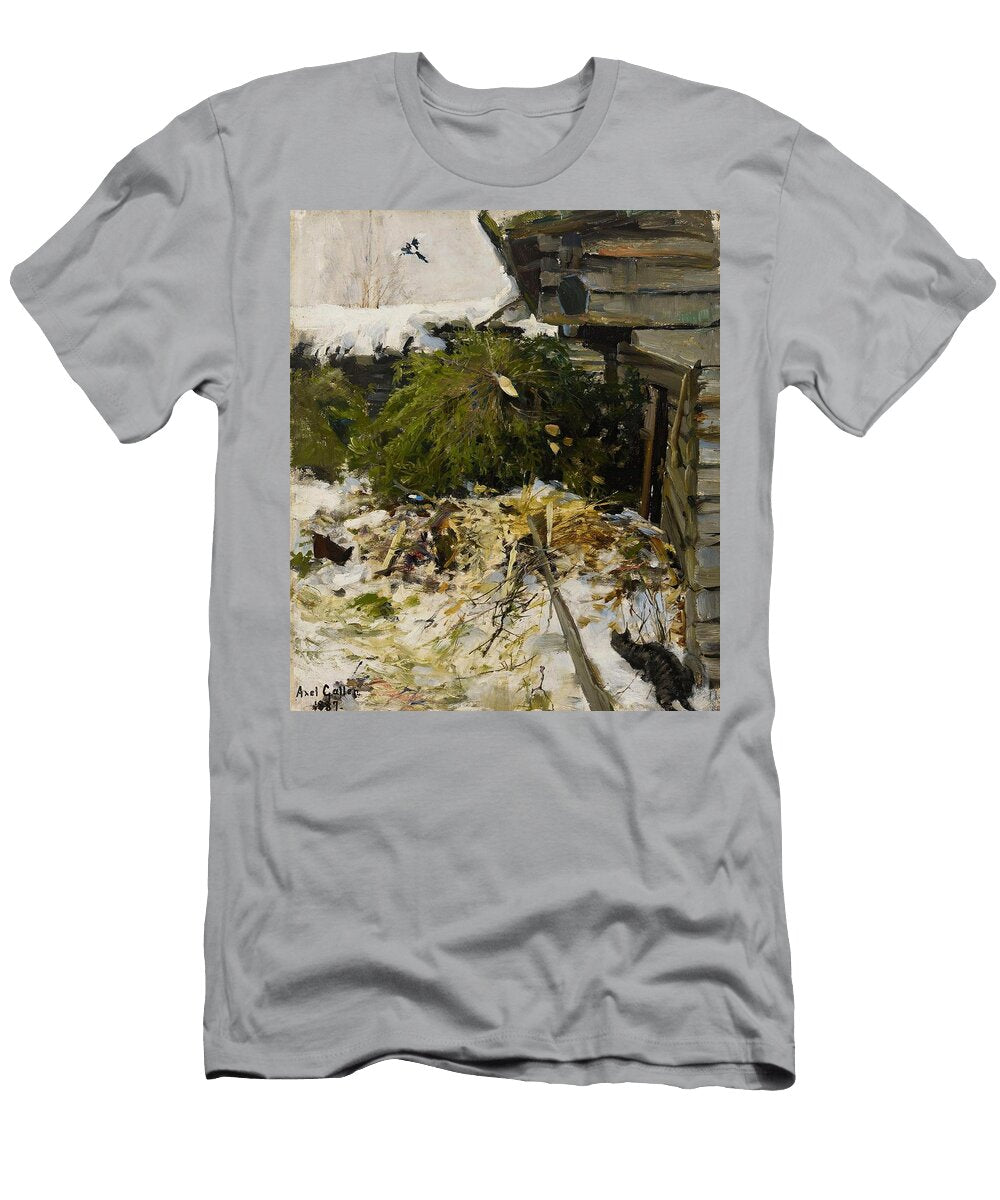 Spruces in a Farmyard Akseli Gallenkallela Finnish T-Shirt