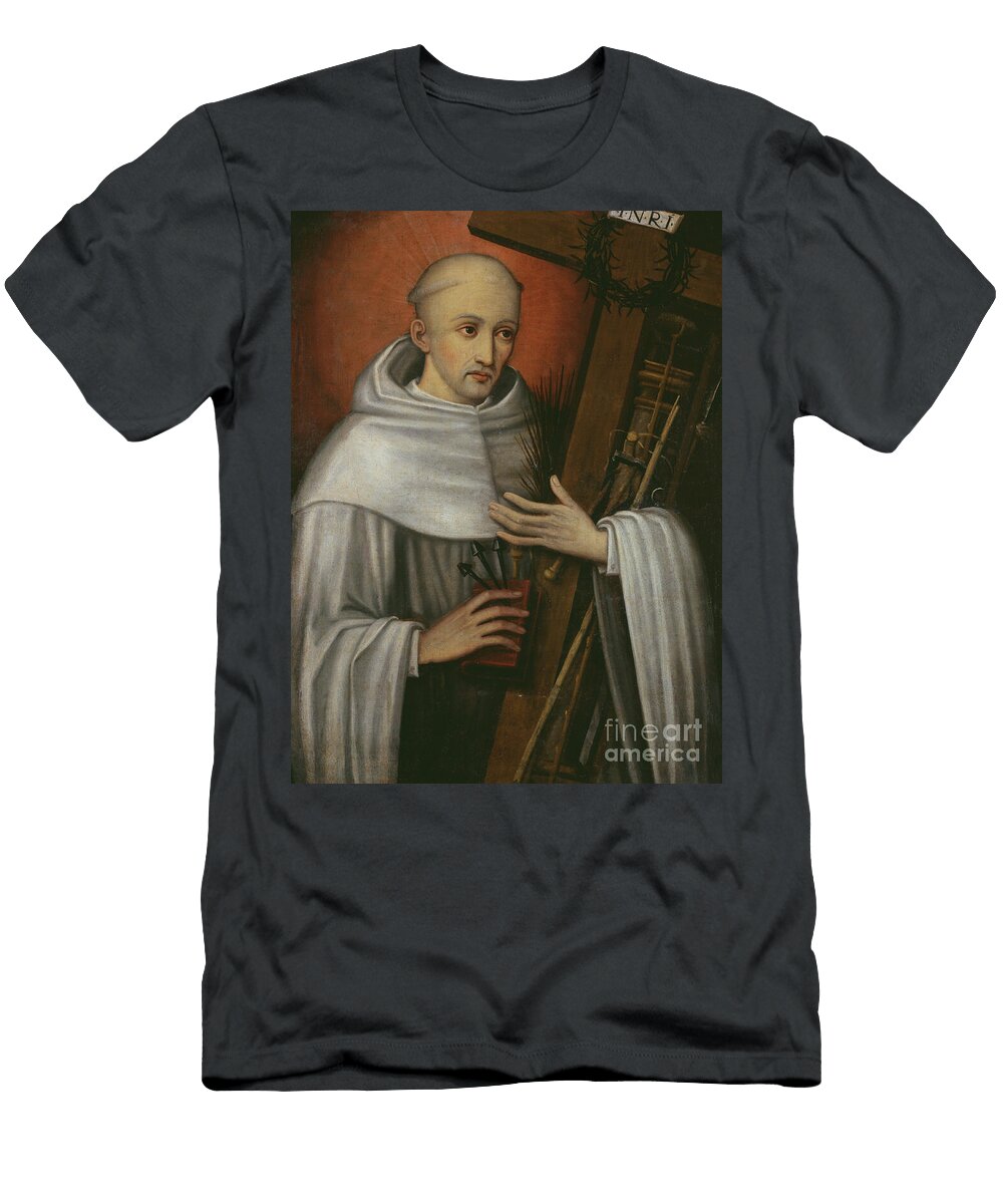 St Bernard of Clairvaux Carrying the Instruments of the Passion Spanish School T-Shirt
