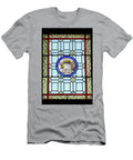 Stained Glass Window with Hedgehog Figure and Coat of Arms in Blois France Stefan Rotter T-Shirt