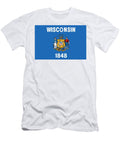 State Flag of Wisconsin American School T-Shirt