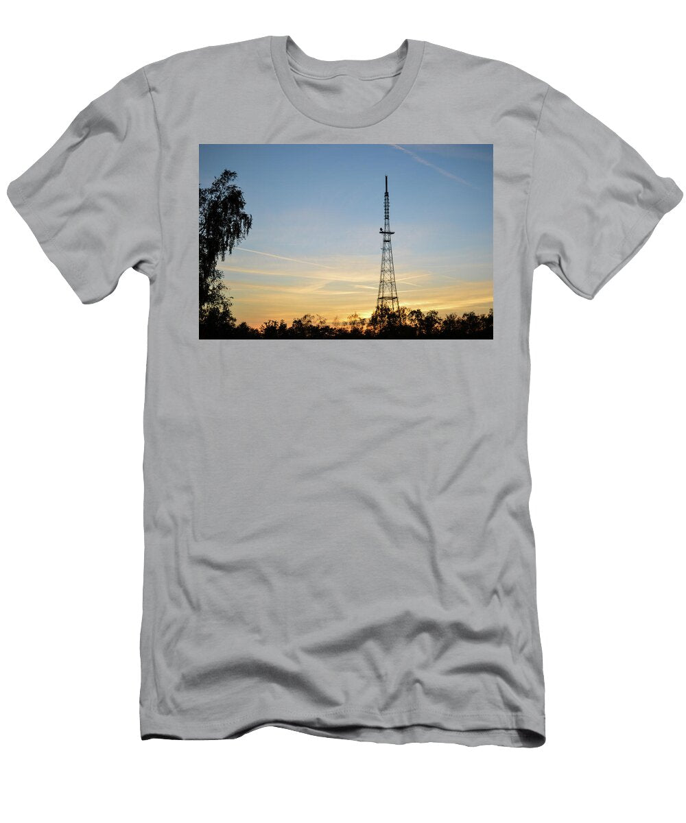 Steel Radio Tower At Sunset Johan Ferret T-Shirt