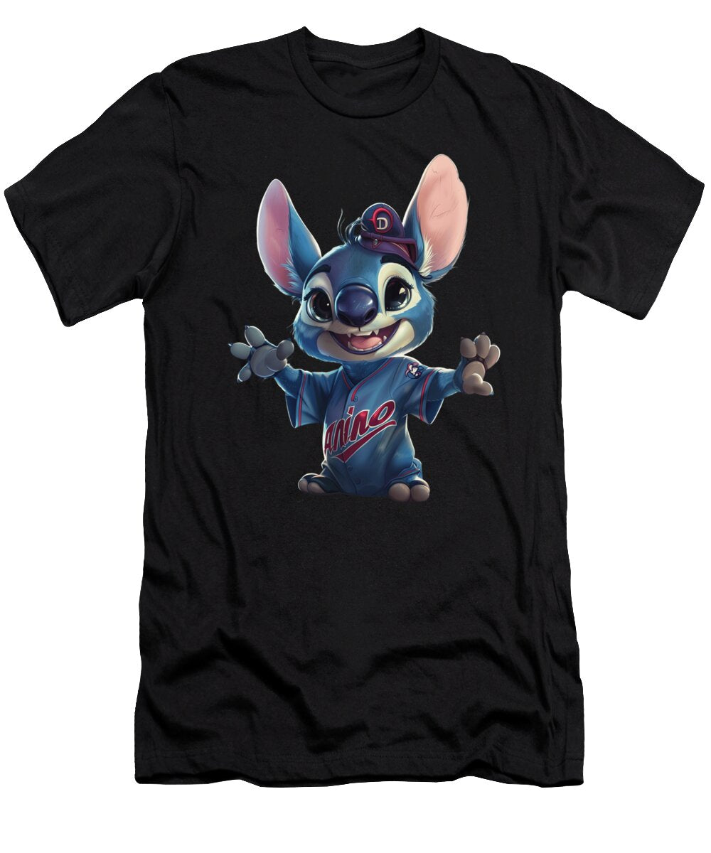 Stitch Vs Diamondbacks Batter Box Blue Robertz Schuler T-Shirt