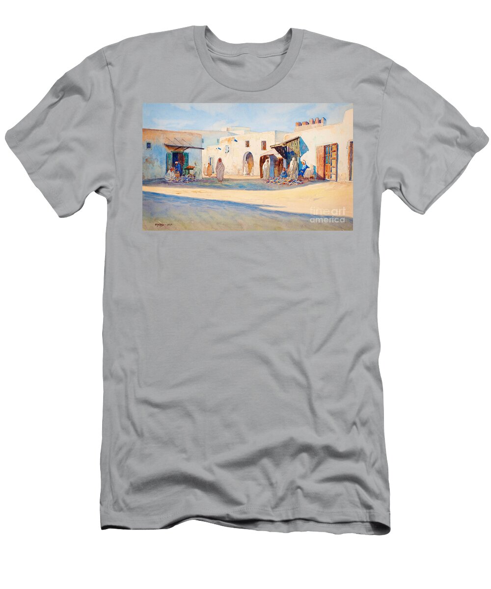 Street Scene From Tunisia Gunnar Widforss T-Shirt
