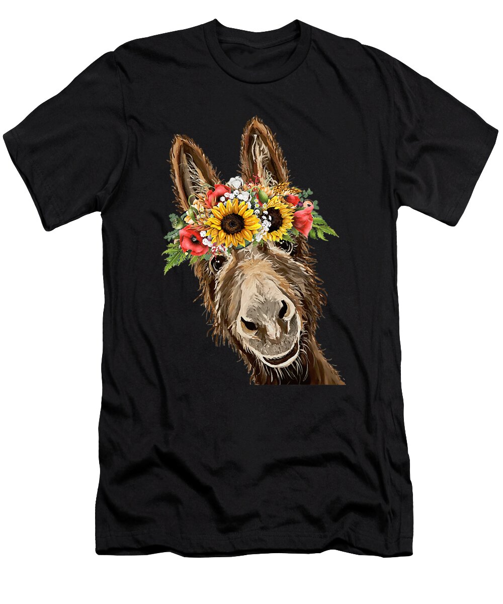 Sunflower Donkey Donkey Flower Crown Dhbubble T-Shirt