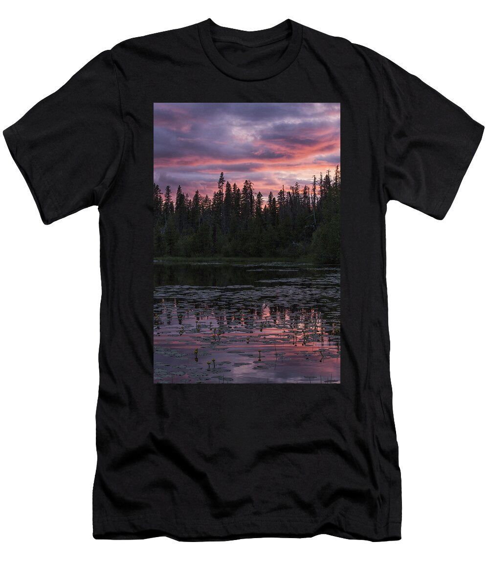 Sunset Over a Small Beaver Pond Robert Postma T-Shirt
