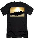 Sunset Reflected in Calm Water and Back Lit Rocks Johan Ferret T-Shirt
