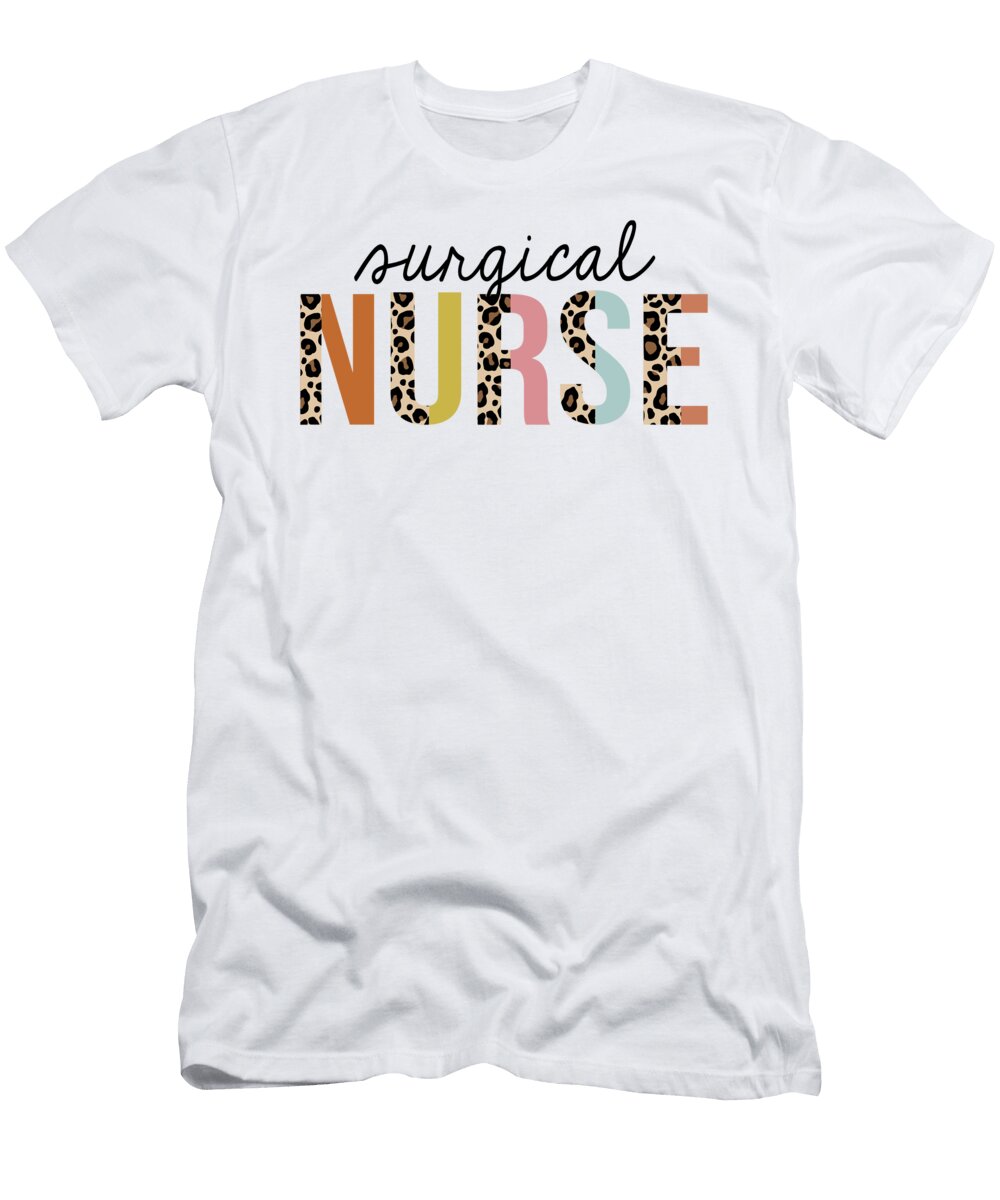 Surgical Nurse Leopard Print Registered Rn Nursing Appreciation Jensen Cena T-Shirt