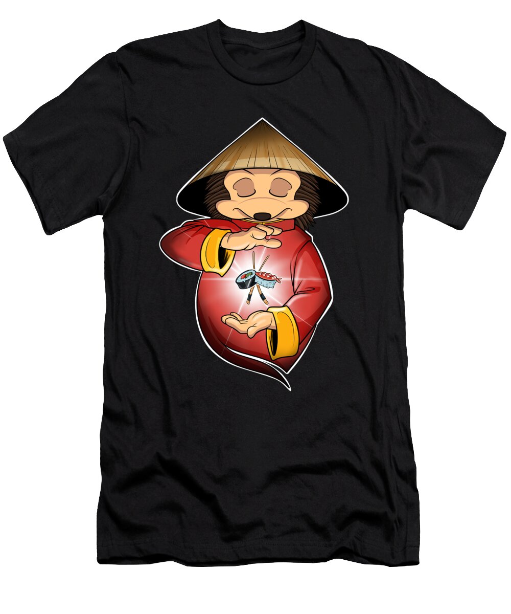 Sushi Hedgehog Japanese Food I Maki Lover Maximus Designs T-Shirt