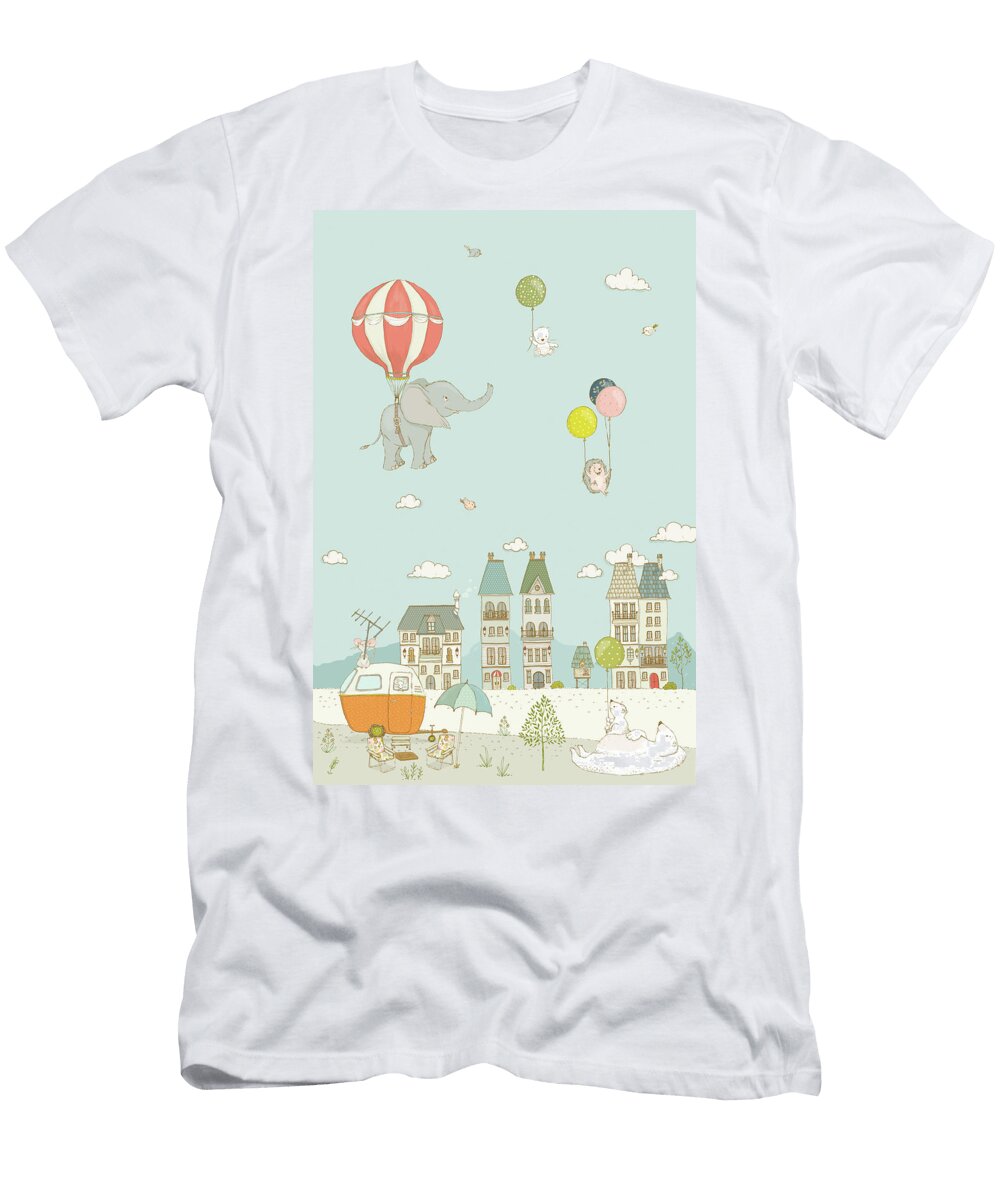 Sweet Animals Having Fun Cute and Whimsical Art for Kids Matthias Hauser T-Shirt