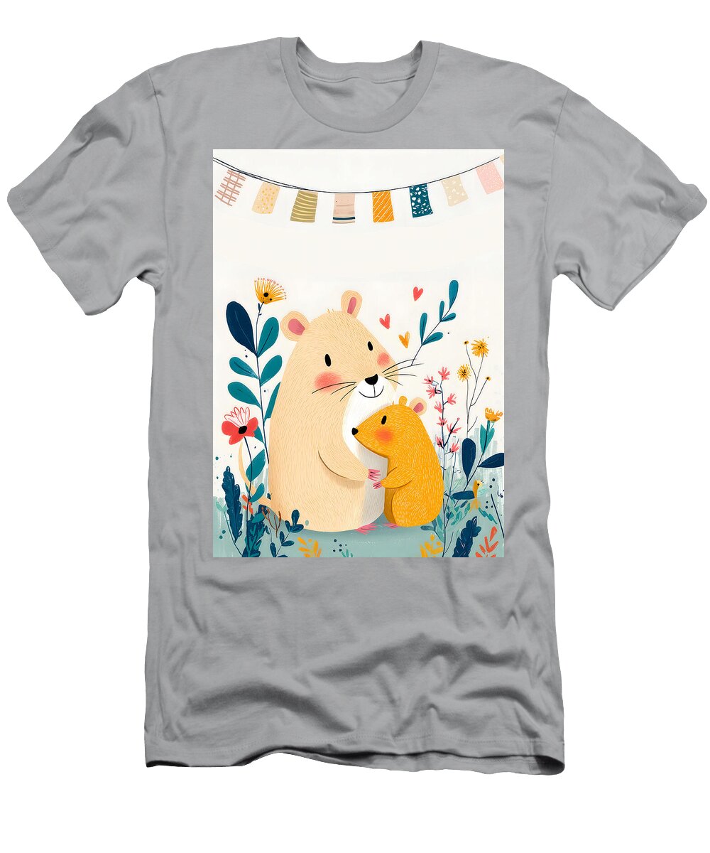 Sweet Hamster and Baby Nursery Art Sj Stalter T-Shirt