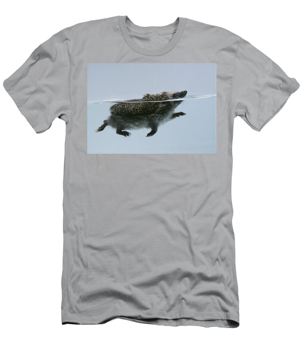 Swimming Hedgehog John Daniels T-Shirt