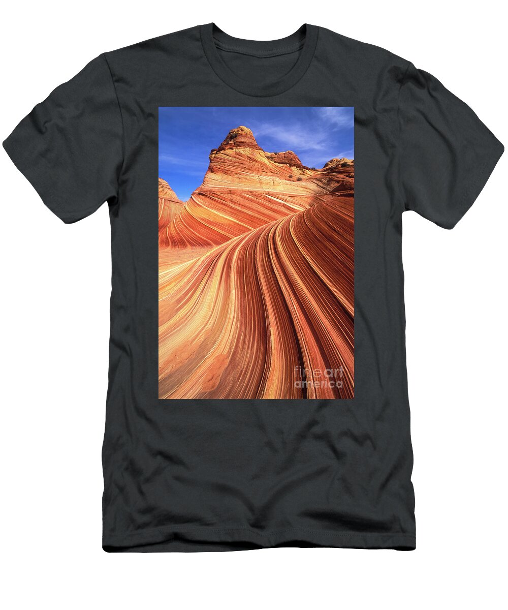 Swirls of Sandstone on the Wave Coyote Butte Arizona Neale and Judith Clark T-Shirt