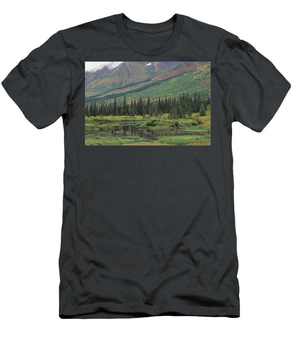 Taiga Vegetation and Beaver Pond Gerry Ellis T-Shirt