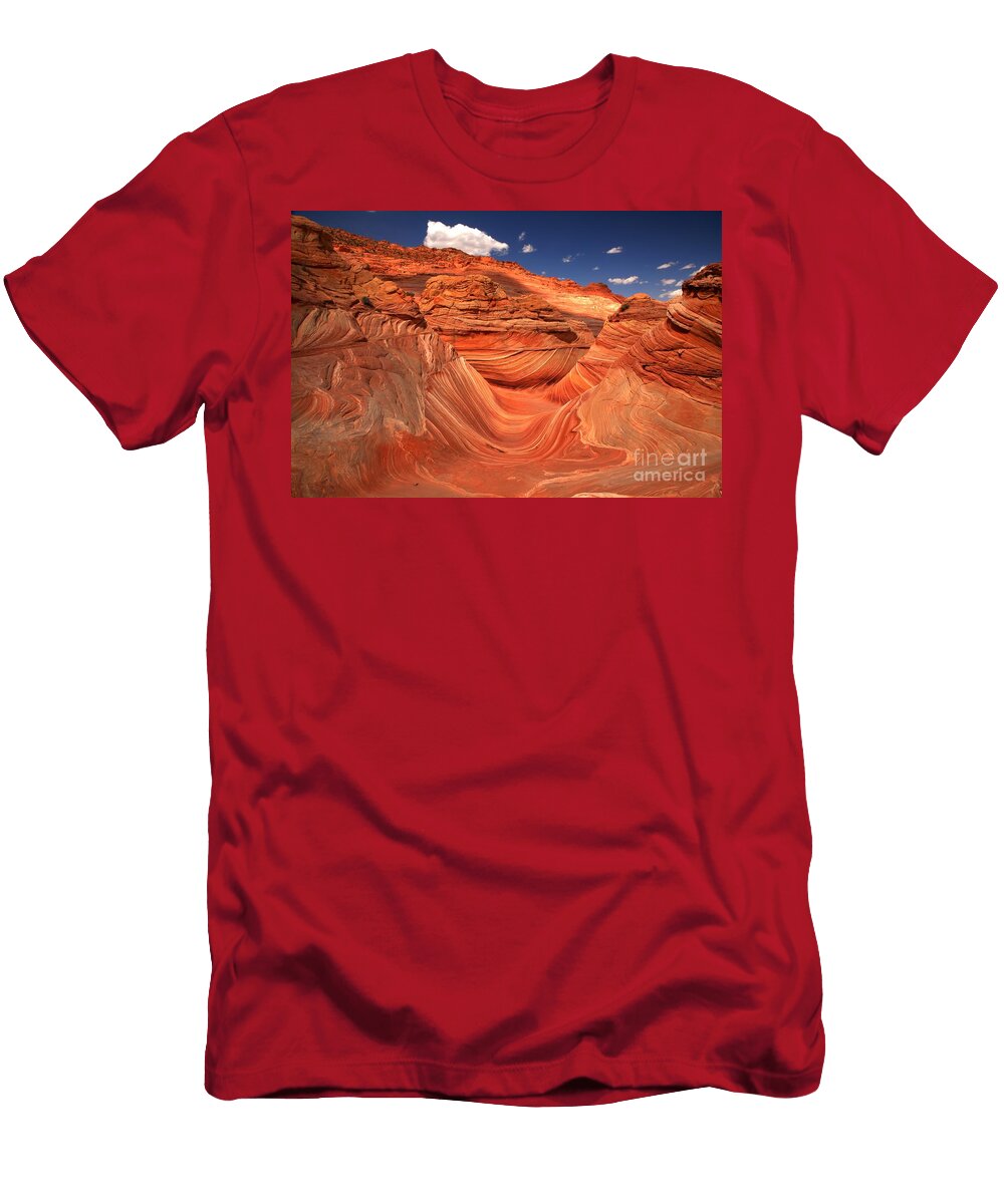 Textures Lines and Clouds At the Wave Adam Jewell T-Shirt