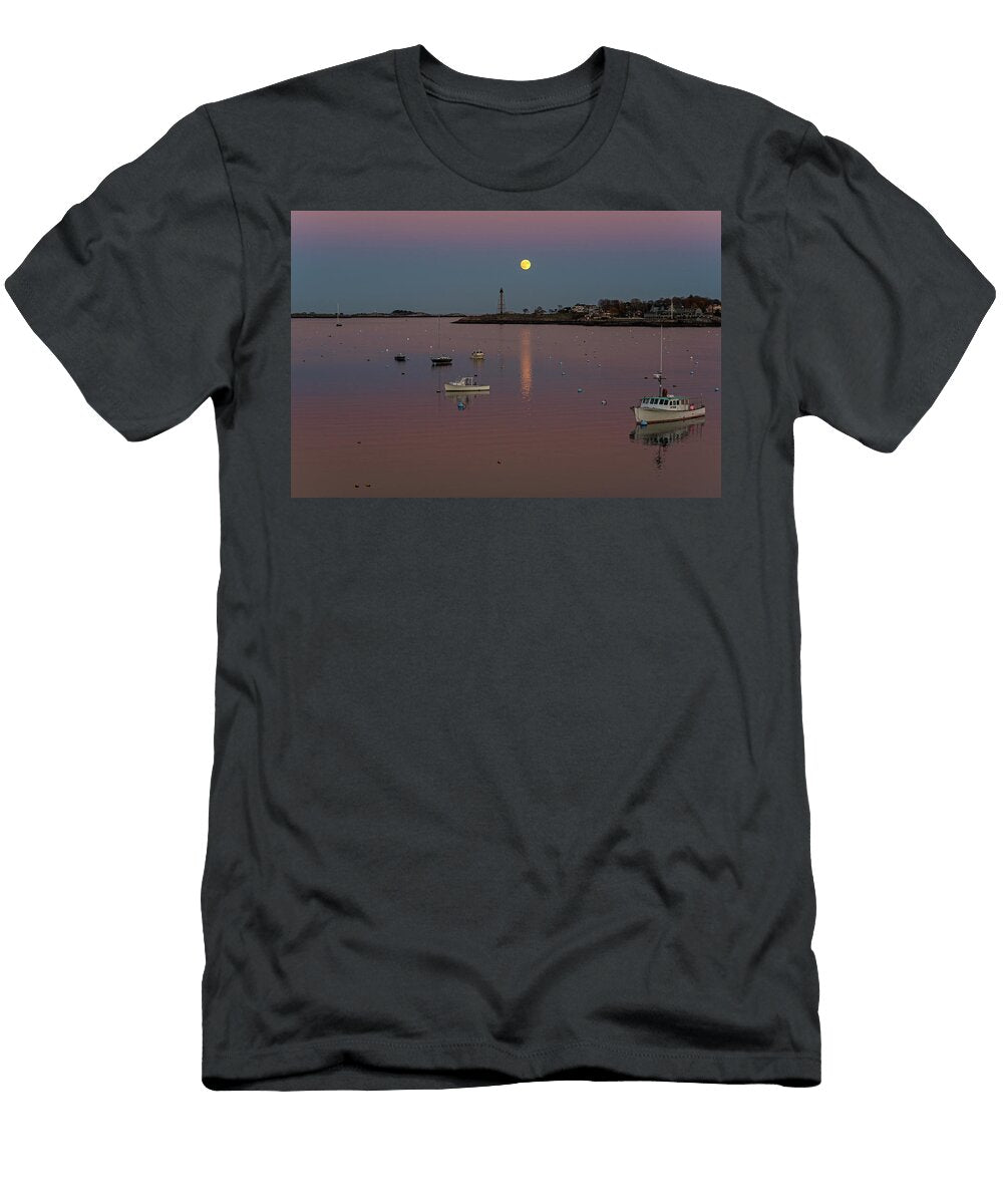 The 2016 Supermoon Over Marblehead Harbor Marblehead Ma Toby Mcguire T-Shirt