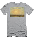 The Beach At Trouville with Setting Sun Oil on Panel Paul Huet T-Shirt