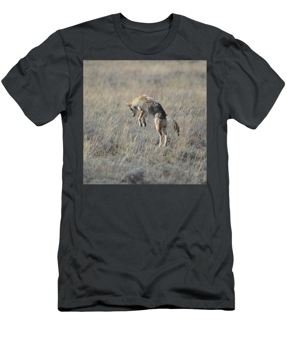 The Coyote Pounce Whispering Peaks Photography T-Shirt
