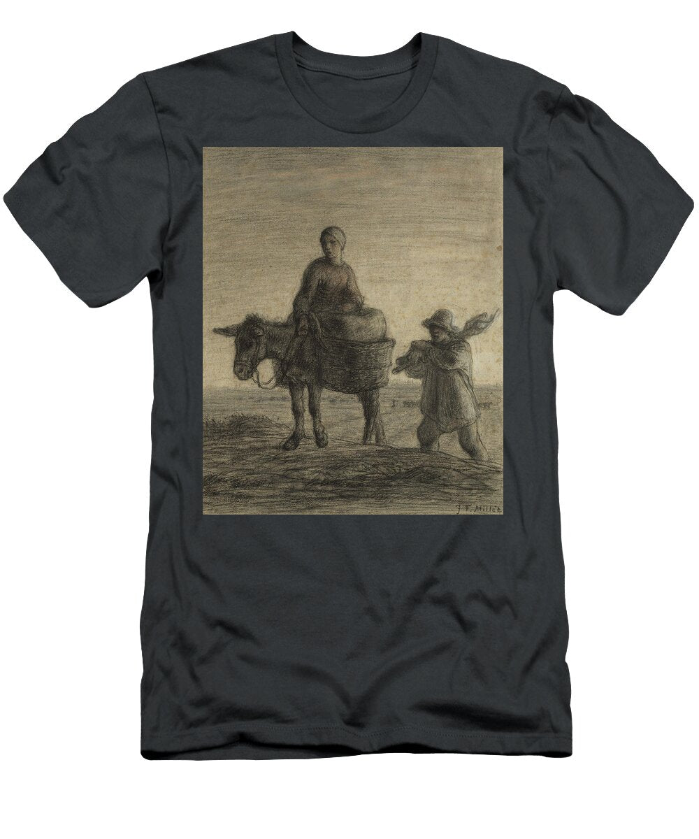 The Departure for Work Jean Francois Millet T-Shirt