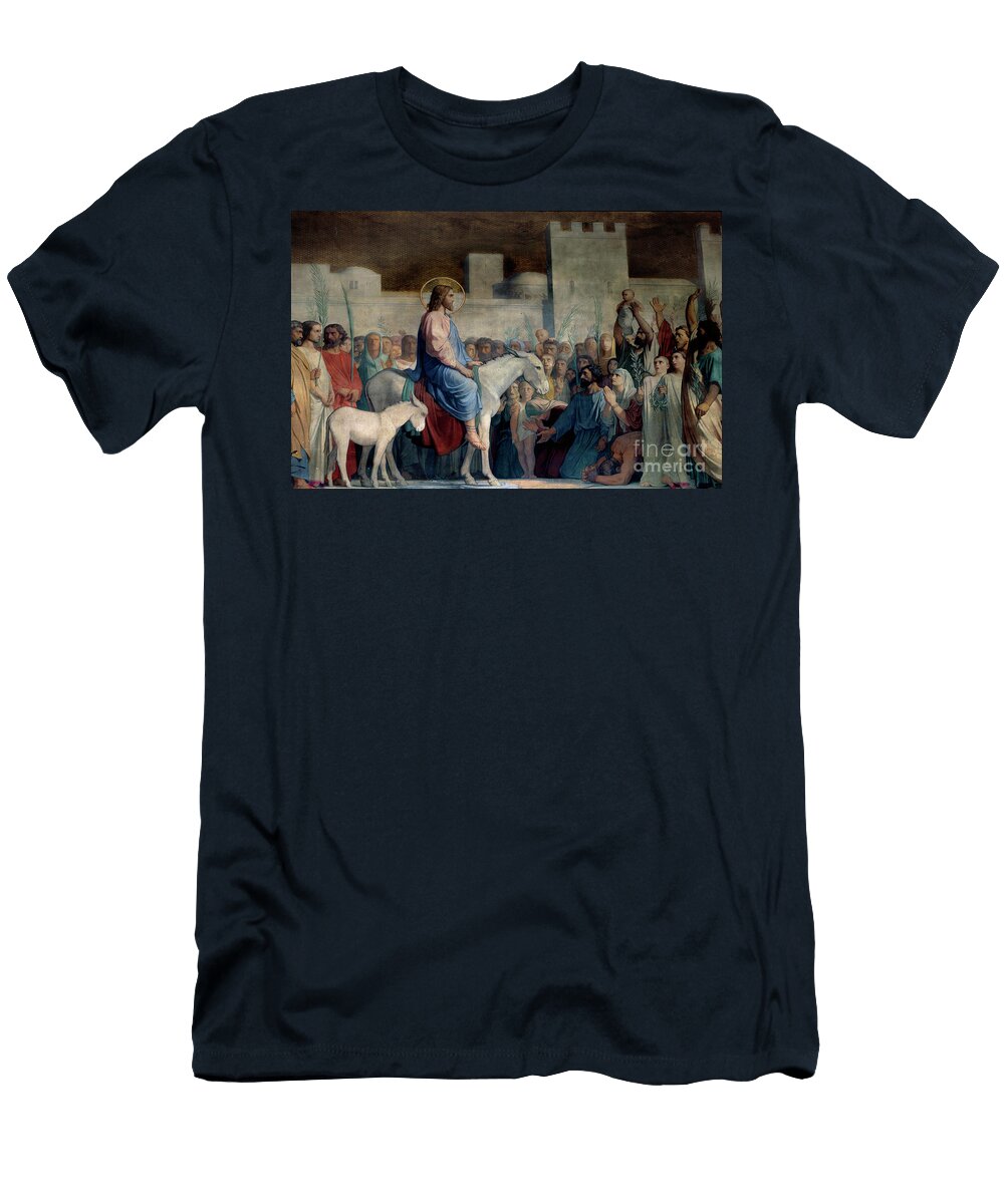 The Entrance of Christ to Jerusalem on Palm Sunday Hypolithe Flandrin T-Shirt
