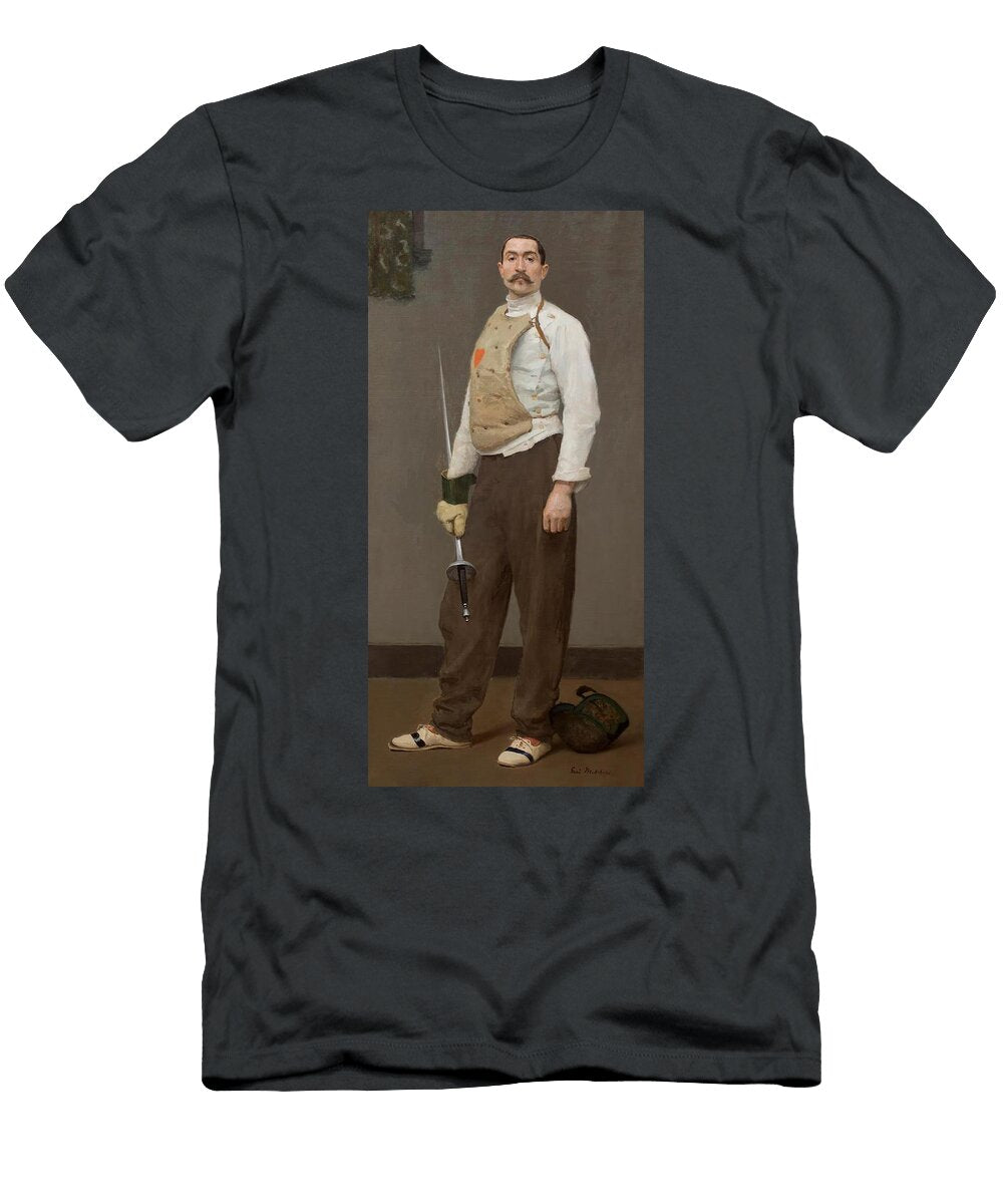 The Fencing Master Ca Gari Melchers American T-Shirt