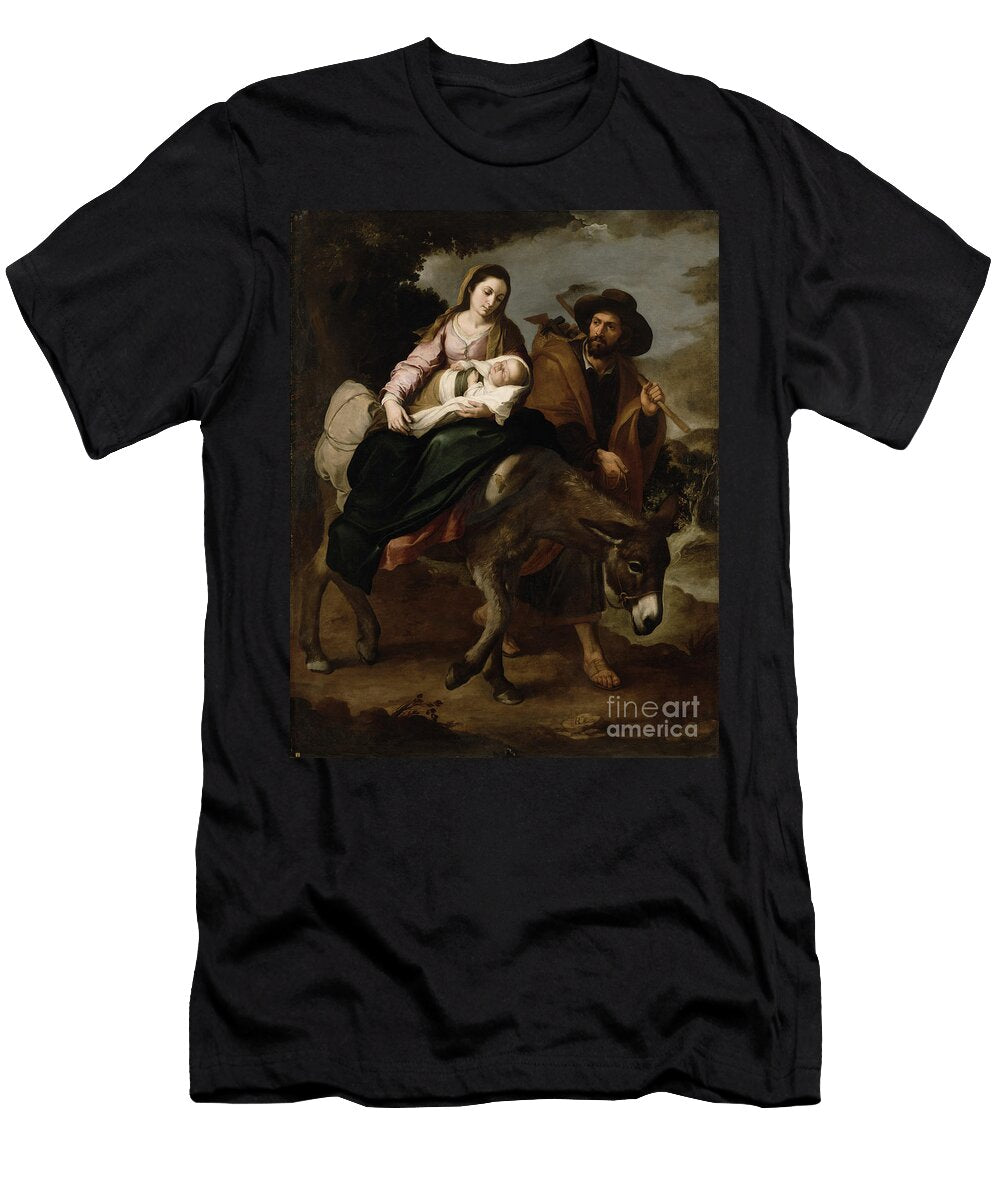 The Flight Into Egypt Bartolome Esteban Murillo T-Shirt