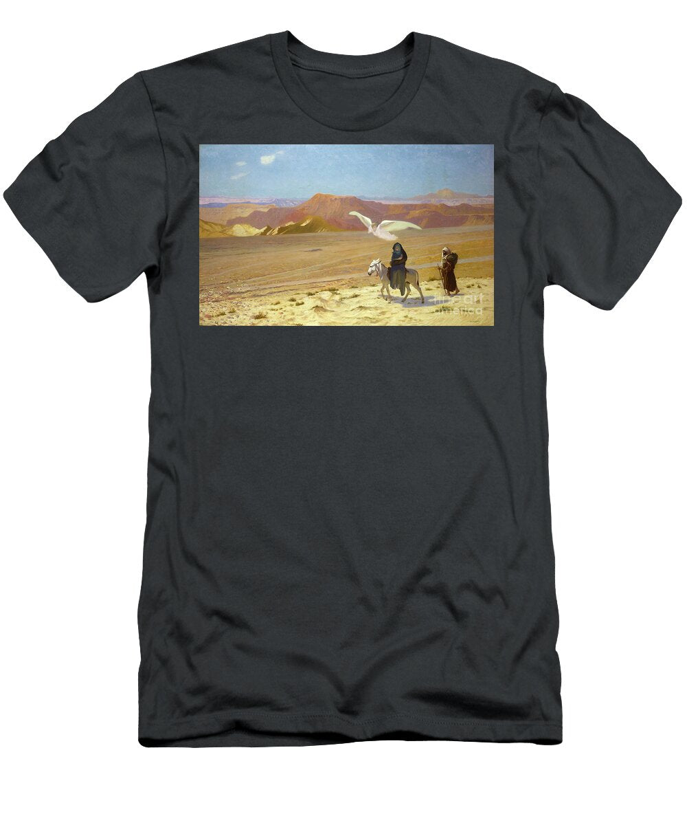 The Flight Into Egypt By Jean Leon Gerome Jean Leon Gerome T-Shirt