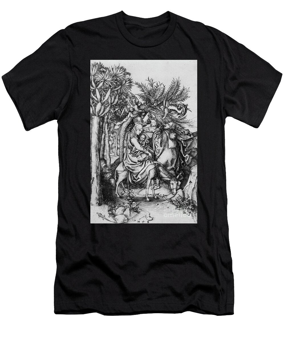 The Flight Into Egypt Engraving Martin Schongauer T-Shirt