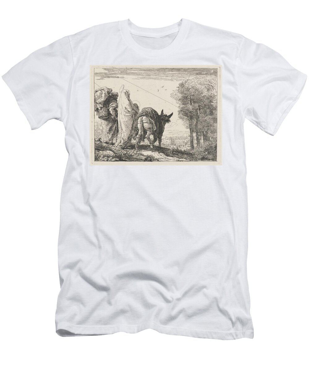 The Flight with the Holy Family At the Left Giovanni Domenico Tiepolo T-Shirt