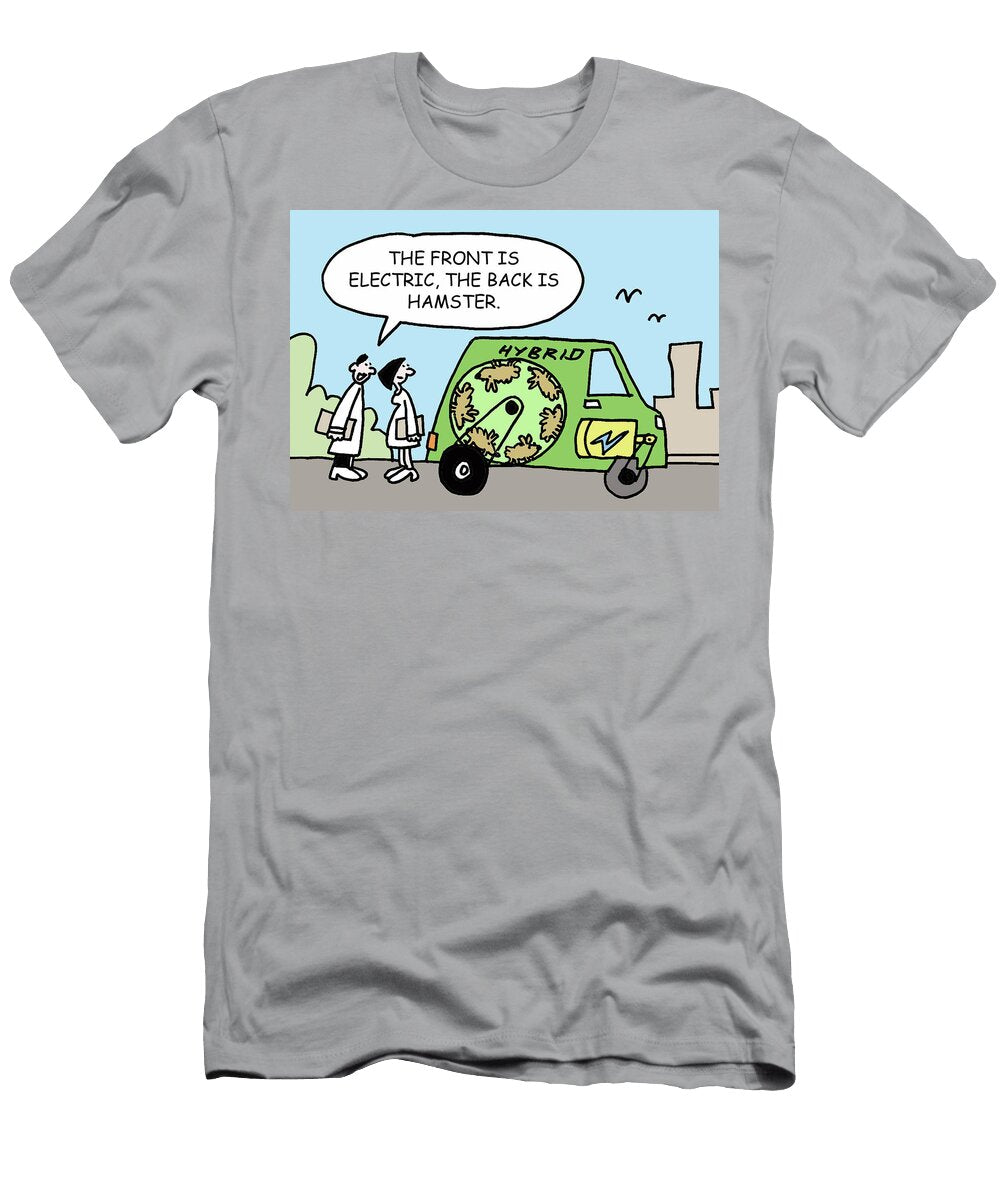 The Front Is Electric the Back Is Hamster Mike Flanagan T-Shirt