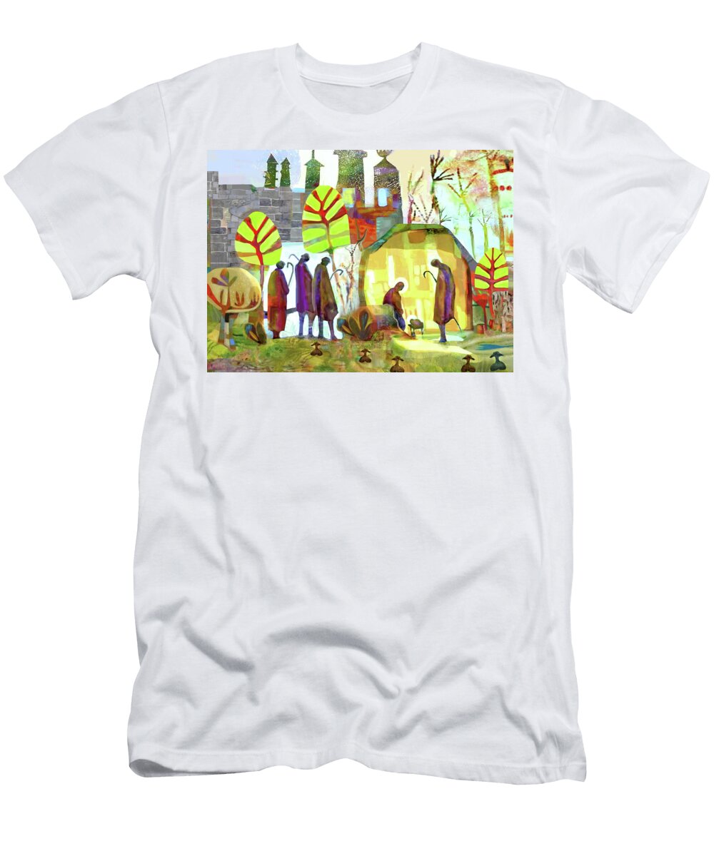 The Glory of the Lord Shone Around Them Michael Torevell T-Shirt