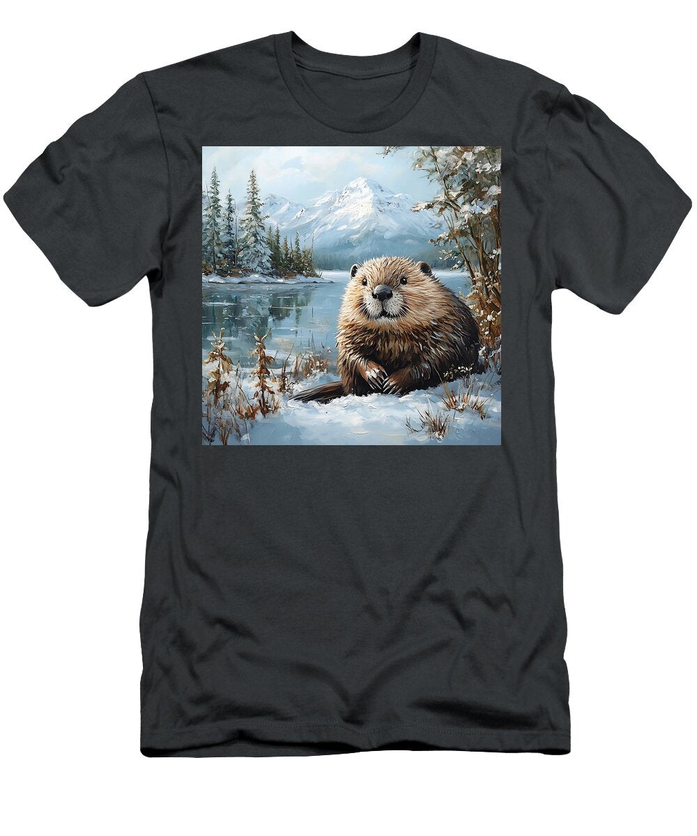The Majestic Canadian Beaver a Painted Tribute to Nature Dream Stuff T-Shirt