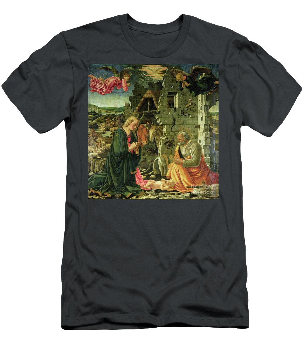 The Nativity 1465 70 Fra Filippo Lippi T-Shirt