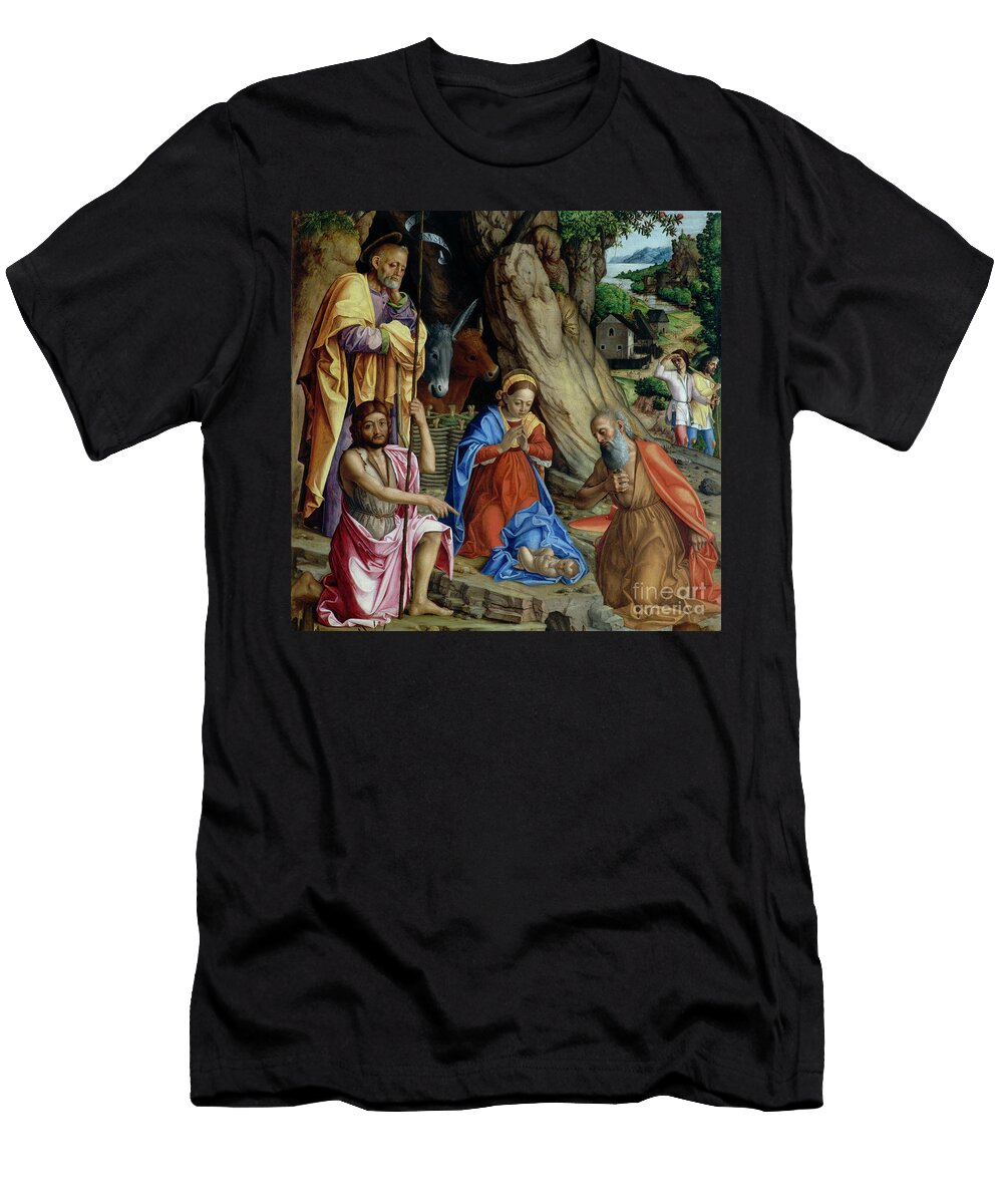 The Nativity Detail By Gerolamo Dai Libri Gerolamo Dai Libri T-Shirt