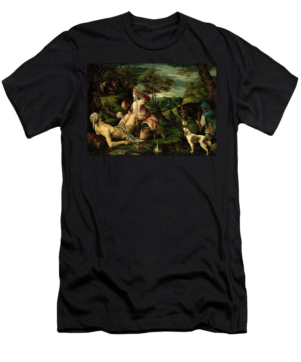 The Parable of the Good Samaritan 1575 Francesco Bassano T-Shirt