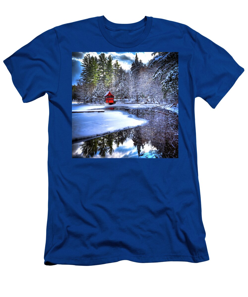 The Red Boathouse on Beaver Brook 2 David Patterson T-Shirt