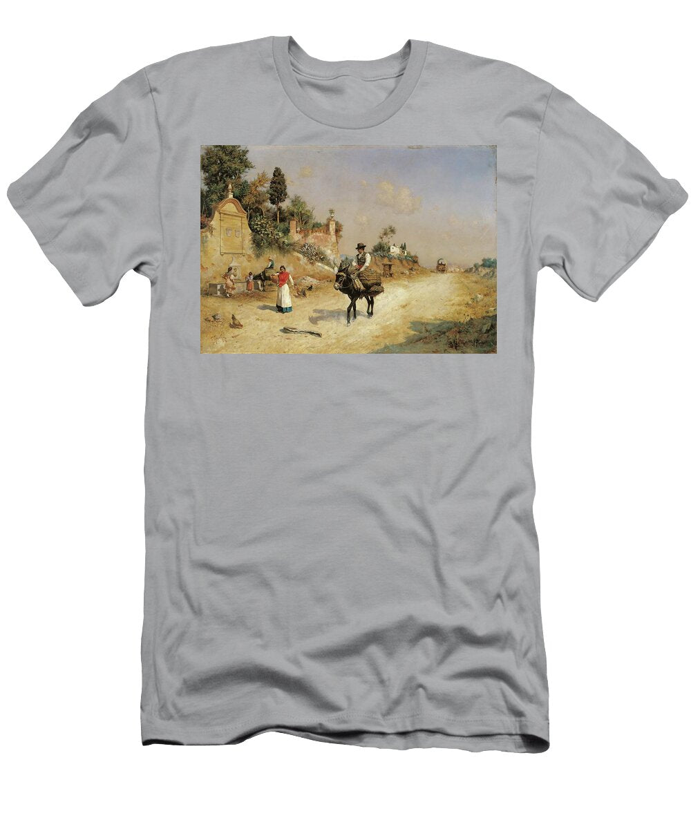 The Reding Fountain By the Fountain Guillermo Gomez Gil T-Shirt