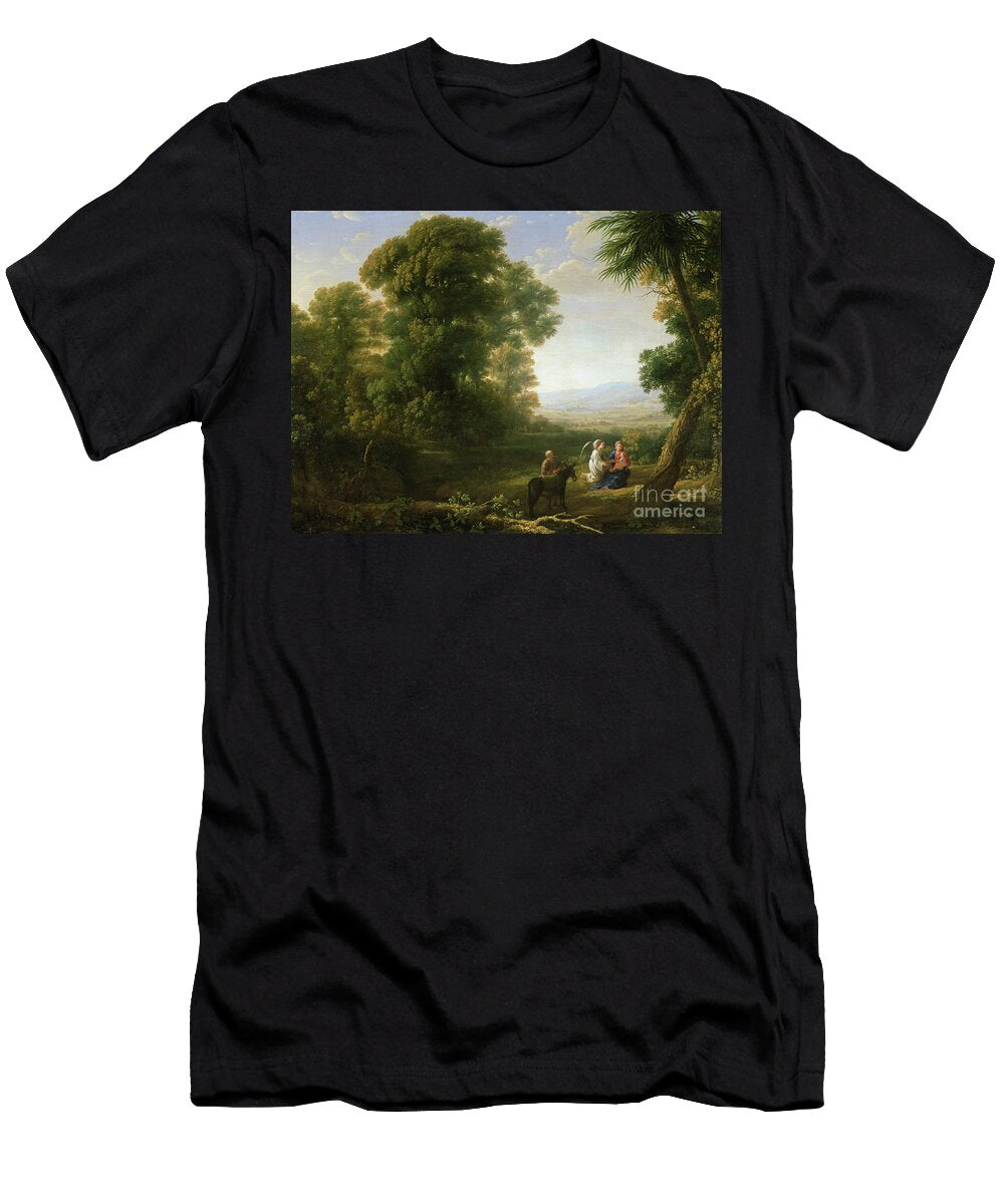 The Rest on the Flight Into Egypt 1635 6 Claude Lorrain T-Shirt