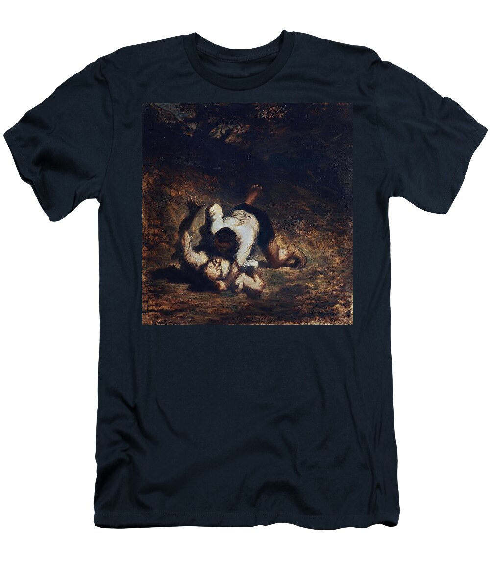 The Thieves and the Donkey Ca 1858 60 585x56 Cm Oil on Canvas Honore Daumier 1808 1879 T-Shirt